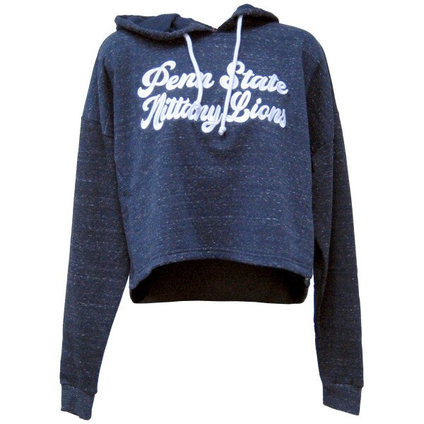 women's navy heather hooded sweatshirt embroidered Penn State Nittany Lions